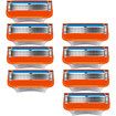 8-Piece Razor Blade Refills for Gillette Fusion 5 in Orange New Version