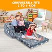 Kids Sofa Flip Out Lounger 2 In 1 Convertible Couch Comfy Chair Armchair Toddler Bed Soft Cushion Playroom Glow in the Dark