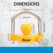 Universal Coupler Lock Trailer Locks Ball Hitch Trailer Hitch Lock, Yellow