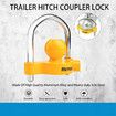 Universal Coupler Lock Trailer Locks Ball Hitch Trailer Hitch Lock, Yellow