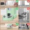 2 Pack Automatic Cat Feeder and Water Dispenser with Stainless Steel Bowl Dog Gravity Food Feeder and Waterer for Small Medium Pets Puppy Kitten(Green)