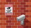 2 Pack Warning Security Cameras in Use Video Surveillance Sign No Trespassing Sign 20x30 Tin plate Iron UV Ink Printed,Durable Weatherproof