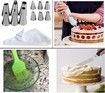 194Cake Square Pan Sets for Baking Cake Decorating 4 Springform Pans Set , Icing Tips, Cake Leveler CheeseCake Pan