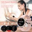 Fitness Watch Smart Women Bluetooth Call 100 Sports Mode DIY Dials Body Sleep Monitor IOS Android Health Tracker Rosegold