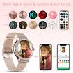 Fitness Watch Smart Women Bluetooth Call 100 Sports Mode DIY Dials Body Sleep Monitor IOS Android Health Tracker Rosegold