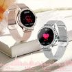 Fitness Watch Smart Women Bluetooth Call 100 Sports Mode DIY Dials Body Sleep Monitor IOS Android Health Tracker Rosegold