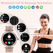 Fitness Watch Smart Women Bluetooth Call 100 Sports Mode DIY Dials Body Sleep Monitor IOS Android Health Tracker Rosegold