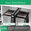 Wardrobe Pants Hanger Trousers Rack 22 Arms Closet Clothes Organiser Pull Out Bar Sliding Rail Space Saving Storage