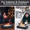 Tabletop Fire Pit Indoor and Outdoor Ethanol Fireplace Bowl in Metal Black