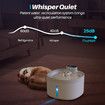 Pet Water Fountain 2.6L Wireless Automatic Cat Fountain with Motion Sensor Operated Pet Water Dispenser for Cats and Dogs