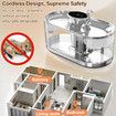 3L Wireless Automatic Cat Water Fountain Battery Operated with 2 Spout Rechargeable Dog Water Bowl Dispenser Indoor with Motion Sensor