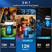 Bug Zapper Outdoor Indoor Mosquito Zapper Solar Fly Zapper Rechargeable Electric Mosquito Zapper IP68 Waterproof Insect Fly Trap Plug in with RGB Light & Reading Lamp