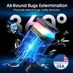 Bug Zapper Outdoor Indoor Mosquito Zapper Solar Fly Zapper Rechargeable Electric Mosquito Zapper IP68 Waterproof Insect Fly Trap Plug in with RGB Light & Reading Lamp