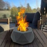 Mini Fire Pit, Tabletop Fire Pit Rubbing Alcohol Fireplace Smokeless Indoor Outdoor Fire Pit Portable Fire Concrete Bowl Pot Fireplace (Black)