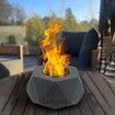 Mini Fire Pit, Tabletop Fire Pit Rubbing Alcohol Fireplace Smokeless Indoor Outdoor Fire Pit Portable Fire Concrete Bowl Pot Fireplace (Black)