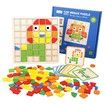 120pcs 3D Wooden Pattern Blocks, Wooden Mosaic Color Shapes Puzzle Montessori Toys, Tangram Toys, Sorting and Stacking Games