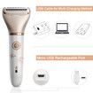 2 in 1 Electric Razor for Women,Hair Remover for Face, Legs and Armpits, Portable Waterproof Bikini Trimmer Wet and Dry