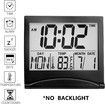 Digital Travel Alarm Clock, Foldable Calendar and Temperature and Timer LCD Clock with Snooze Mode, Large Number Display, Battery Operated, Compact Desk Clock for All Ages (Black)