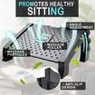 Ergonomic Foot Rest Under Desk, Adjustable Height Office Foot Rest for Under Desk at Work, Foot Rest Under Desk with Massage Surface at Work Office, Promote Leg Circulation, Relieve Pressure