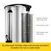 Maxkon 27L Water Dispenser Urn Instant Hot Cold Coffee Maker Tea Kettle Machine Commercial Home Stainless Steel with Tap