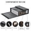 Foldable Bed Sheets Set Organizers and Storage, Folding Bedding Storage Box for Bedsheets and Pillow Cube Closet Organizer-Black