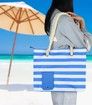 Beach Wine Tote Bag,Wine Cooler Bag Leakproof Insulated Purse Carrier with Spout Hidden Compartments,Holds 2 bottles of Wine for Travel,BYOB Restaurant,Party,Dinner