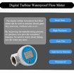 Digital Turbine Waterproof Flow Meter, LCD Digital Display Flow Meter, for Diesel, Kerosene, Gasoline