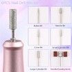 Electric Nail Drill, 35000 RPM Portable Rechargeable Nail Drill Machine with Drill Bits,for Polishing Removing Electric Nail Files Manicure Tool