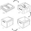 Storage Bins with Metal Frame - Stackable & Foldable Clothes Organizer Bags with Clear Window & Carry Handles Organization for Clothing(Grey)