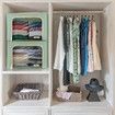 Storage Bins with Metal Frame - Stackable & Foldable Clothes Organizer Bags with Clear Window & Carry Handles Organization for Clothing(Green)
