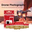 MicroDRIVE SD 64GB U3 Micro SD Card SD/TF Flash Card Memory Card dash cams and surveillance camera CCTV with card adapter