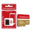 MicroDRIVE SD 64GB U3 Micro SD Card SD/TF Flash Card Memory Card dash cams and surveillance camera CCTV with card adapter