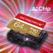 MicroDRIVE SD 64GB U3 Micro SD Card SD/TF Flash Card Memory Card dash cams and surveillance camera CCTV with card adapter