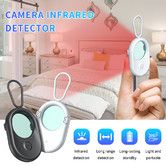 Portable Hidden Camera Detector Anti Spy Detector Bug Spy Camera Finder Anti-Peeping Infrared Scanning For Business,Office,Airbnb,Hotels,Bathroom Color White