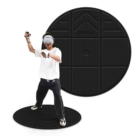 Anti Slip VR Mat Foldable Floor Meta Quest 3 Apple Vision Pro Round Anti Fatigue Compatible PSVR2 Oculus Quest 2 Pro Gaming Accessory  Comfortable Non Skid Home Workout