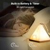 Bedside Touch Lamp, Dimmable Small Bedroom Lamp, Timer Function, 3 Brightness Level Rechargeable Night Light for Bedroom, Kitchen, Outdoor
