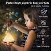 Bedside Touch Lamp, Dimmable Small Bedroom Lamp, Timer Function, 3 Brightness Level Rechargeable Night Light for Bedroom, Kitchen, Outdoor