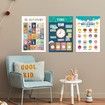 16 Kids Posters for Toddlers Teacher Posters Classroom Decoration Posters Elementary Pre-K Learning Posters Nursery Home School Alphabet Posters