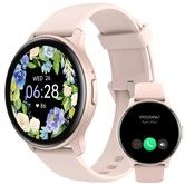 Smartwatch AI Voice Control Calls Quick Text Reply Women Men Android iPhone Fitness Tracker Health Monitor Pink