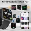 Smart Watch for Men Women,Alexa Built-in Smartwatch,1.83In Fitness Tracker,IP68 Waterproof 100+ Sport Mode Activity Tracker (Black)