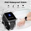 Smart Watch for Men Women,Alexa Built-in Smartwatch,1.83In Fitness Tracker,IP68 Waterproof 100+ Sport Mode Activity Tracker (Black)