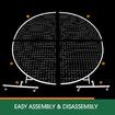 Wedding Party Backdrop Stand with Wheels Movable Round Hoop Arch Mesh Photo Balloon Flower Display Circle Metal Frame 1.8M