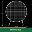 Wedding Party Backdrop Stand with Wheels Movable Round Hoop Arch Mesh Photo Balloon Flower Display Circle Metal Frame 1.8M