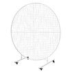 Wedding Party Backdrop Stand with Wheels Movable Round Hoop Arch Mesh Photo Balloon Flower Display Circle Metal Frame 1.8M