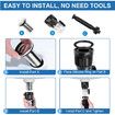 Bathroom Sink Drain Kit: Flex drain Kit with Flexible and Expandable P trap Sink Drain Pipe, Snappy Trap with Built in Anti-clogging Stopper, for 1-1/4 inch and 1-1/2 inch Drain Hole, RV Sink Drain