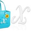 Letter Charms for Bogg Bag,Alphabet Lettering Accessories Charms Compatible with Bogg Bag Original All Models,Insert Decorative Letter for Handbag Beach Tote Bag (X)