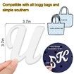 Letter Charms for Bogg Bag,Alphabet Lettering Accessories Charms Compatible with Bogg Bag Original All Models,Insert Decorative Letter for Handbag Beach Tote Bag (U)