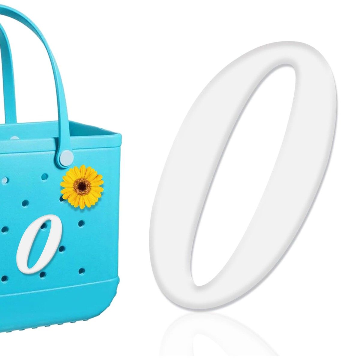 Letter Charms for Bogg Bag,Alphabet Lettering Accessories Charms Compatible with Bogg Bag Original All Models,Insert Decorative Letter for Handbag Beach Tote Bag (O)