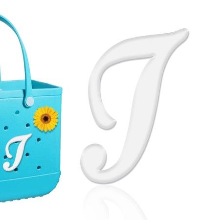 Letter Charms for Bogg Bag,Alphabet Lettering Accessories Charms Compatible with Bogg Bag Original All Models,Insert Decorative Letter for Handbag Beach Tote Bag (I)
