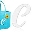 Letter Charms for Bogg Bag,Alphabet Lettering Accessories Charms Compatible with Bogg Bag Original All Models,Insert Decorative Letter for Handbag Beach Tote Bag (C)